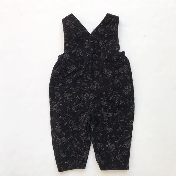 Vintage McKids black velvet floral jumpsuit VGUC 18 months - Picture 8 of 8